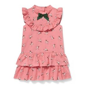 Janie and Jack dog ruffle dress size 6